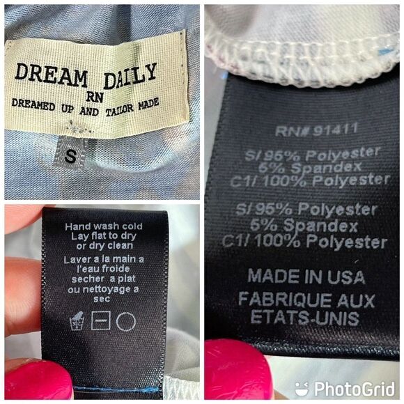 Anthropologie Dream Daily Maxi Dress Size Small Blue Floral Tile Burst USA - Picture 4 of 9